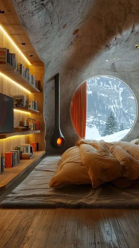 Modern Cave Bedroom Design