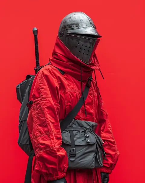 Neo-Plasticist Knight Portrait