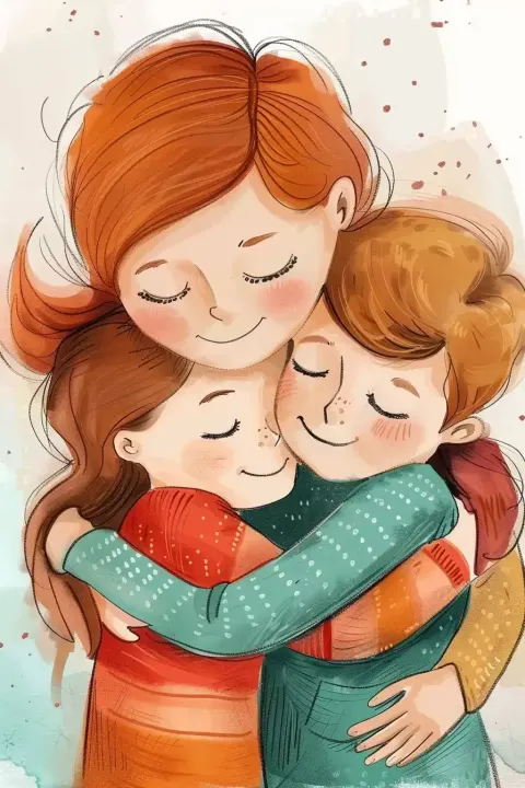 Family Hug Sketch