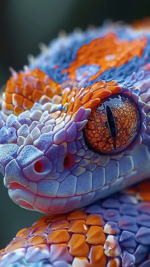 Detailed Snake Head Portrait
