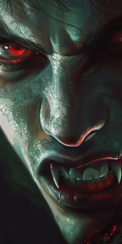Half-Vampire Fangs Close-Up