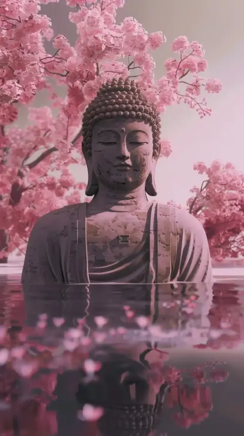 Buddha in Cherry Blossom