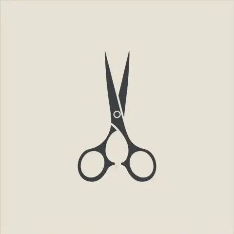 Minimalist Scissors Logo