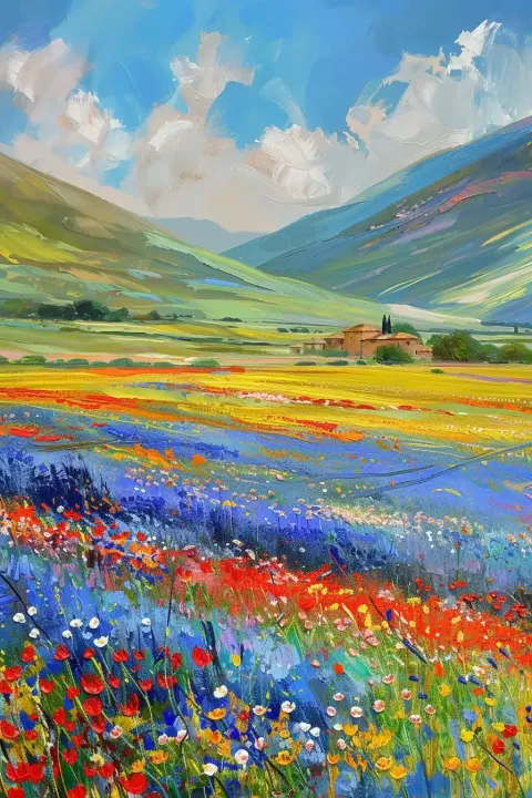 Monets Castelluccio Flower Fields