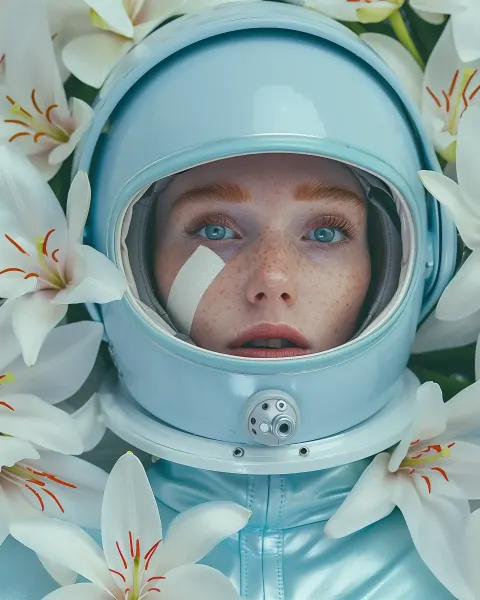 Wes Anderson Woman in Space