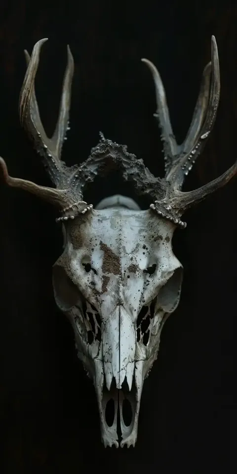 Realistic Deer Skull Dark Realism