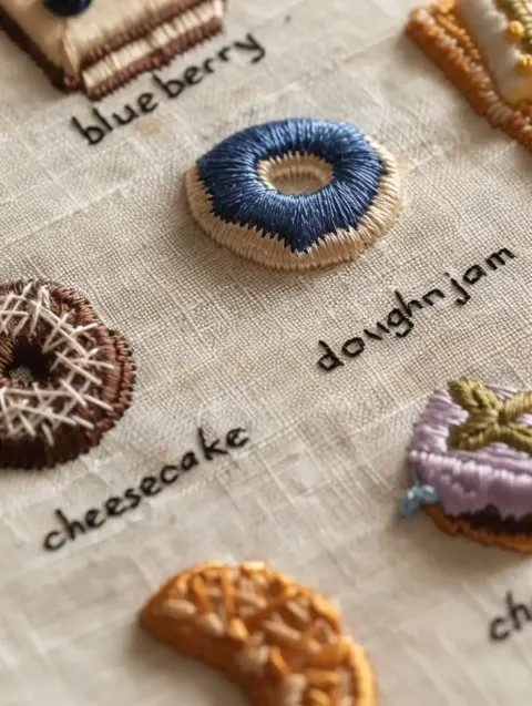 Embroidered Dessert Icons