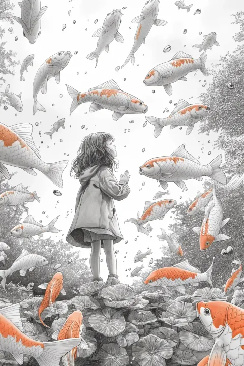 Comic Fish in Sky