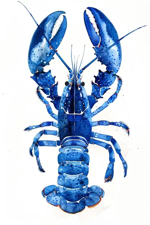 Minimalist Blue Lobster