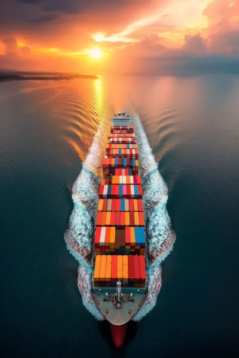 Container Ship Voyage Cinematic Raw