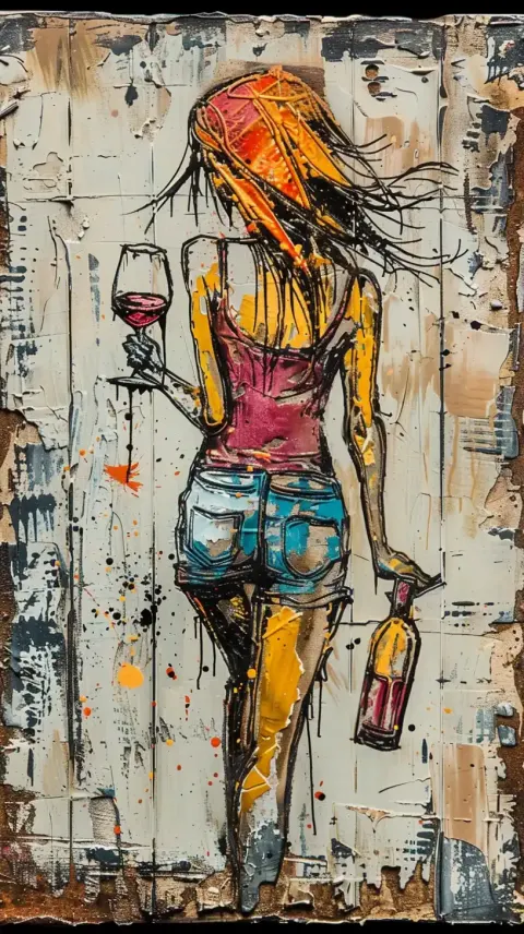 Chaos Woman with Wine