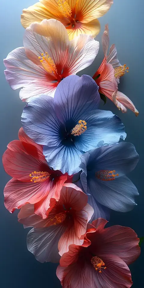Pastel Flowers in Hyperrealism