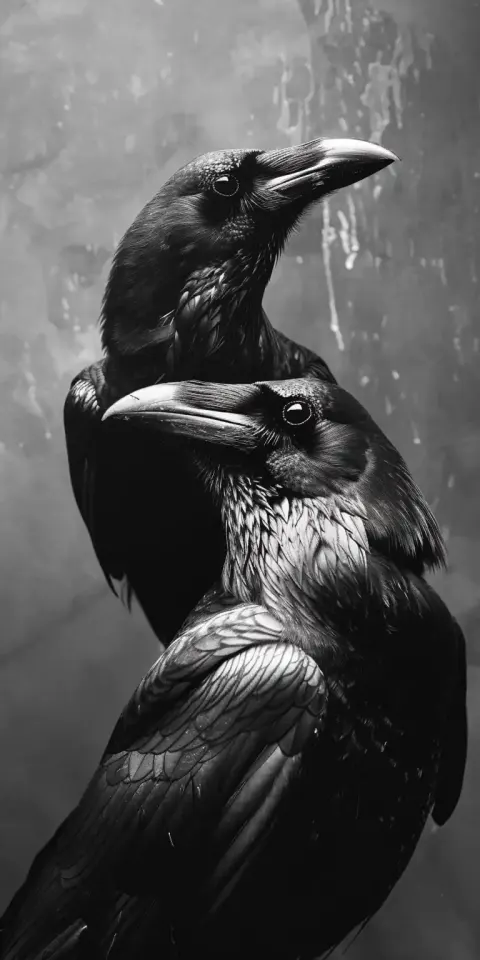 Realistic Crow Duo