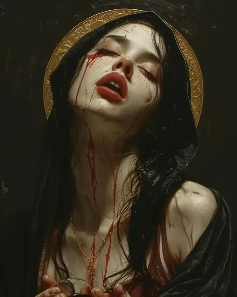 Baroque Zombie Mary Caravaggio