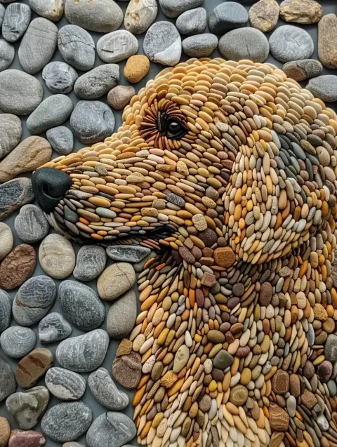 Pebble Golden Retriever Portrait