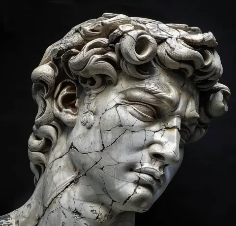 Fractured David in Clay