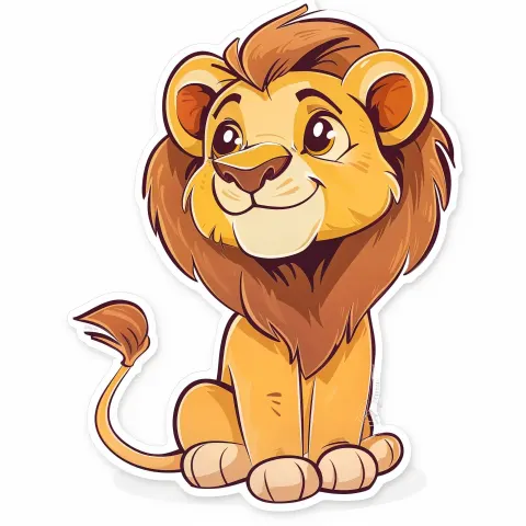 Courageous Lion Sticker Set