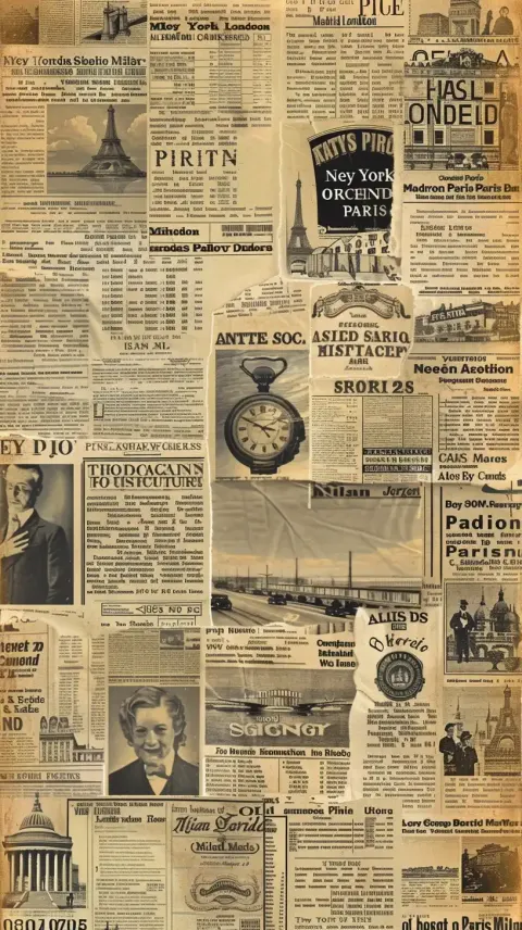 Vintage Newspaper Collage