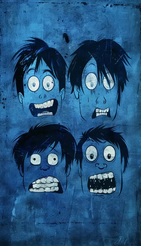 Minimalist Emotion Quartet Blue
