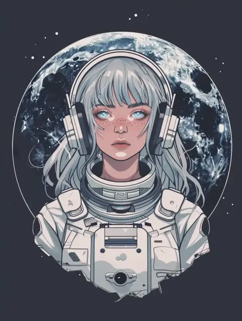 Silver Space Woman Otomo Style