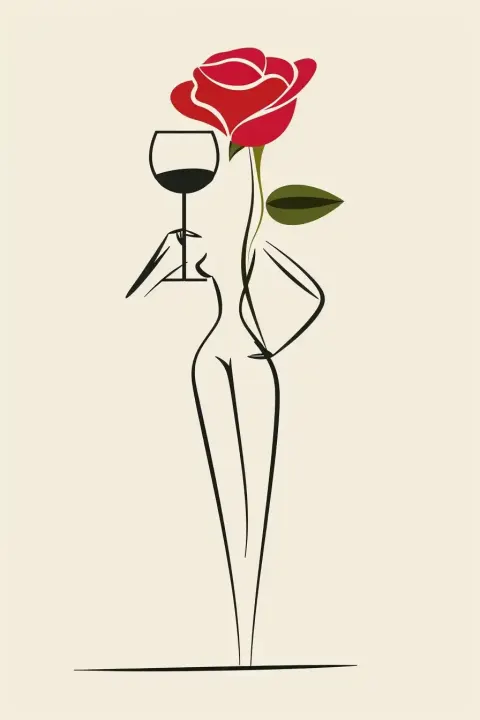 Vector Wine Rose