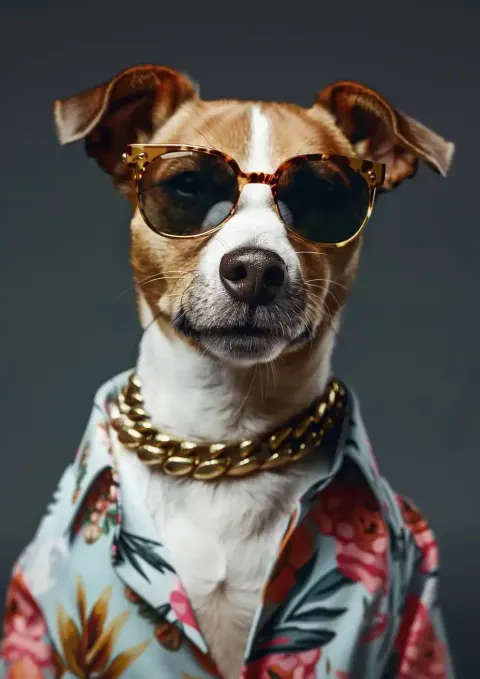 Photorealistic Jack Russell Terrier