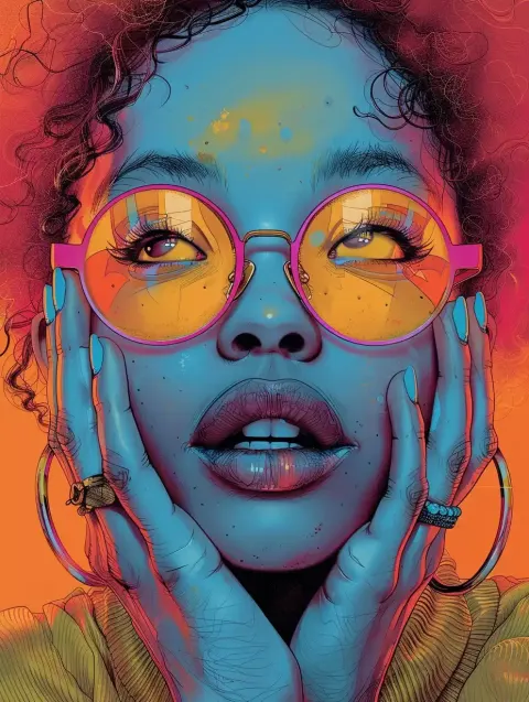 Pop Art Afro Woman