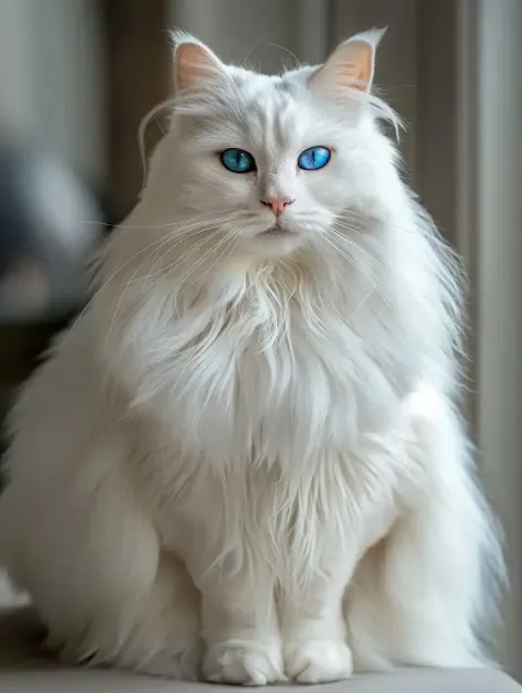Long-Haired Ragdoll Cat Portrait