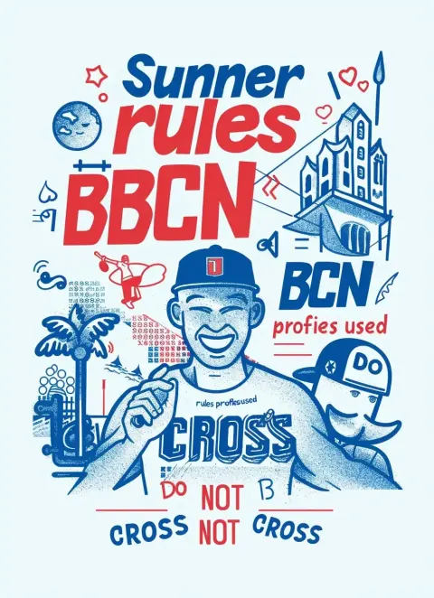 Minimal Barcelona Sticker Design