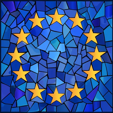 Stained Glass EU Flag