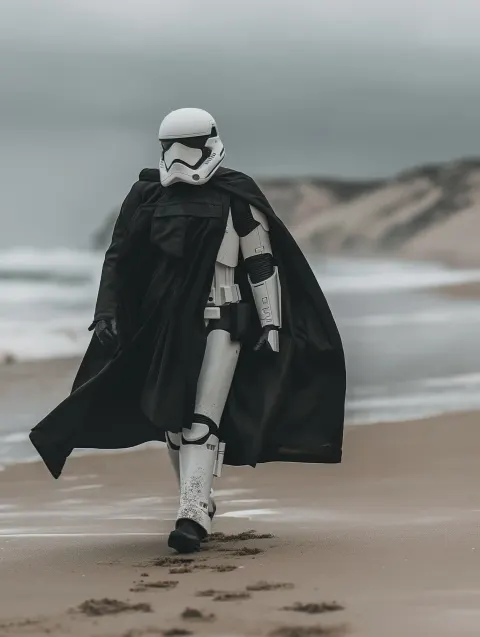Trenchcoat Trooper Beach Walk