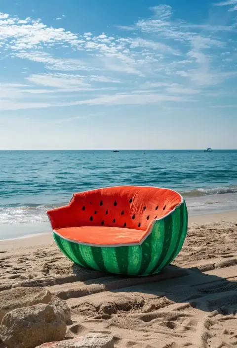 Watermelon Beach Scene