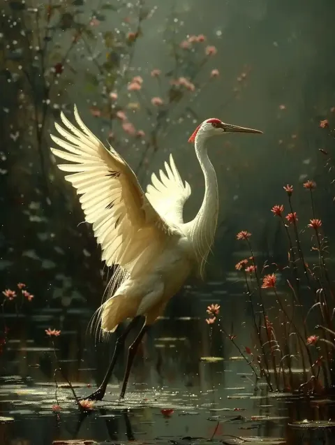 Graphic Crane Dance