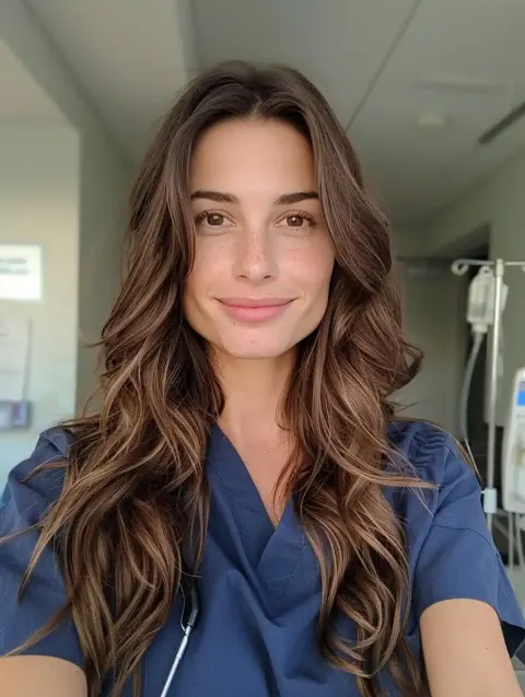 Nurse Selfie in Scrubs