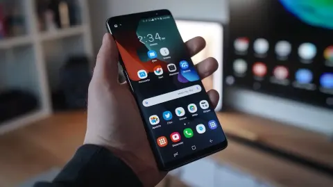 Samsung Smartphone Swipe Down