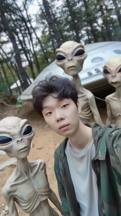 Alien Selfie with Korean