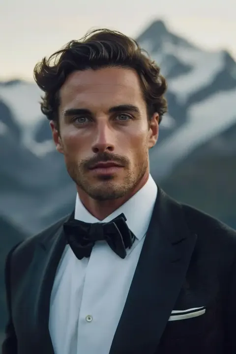 Hazel-Eyed Man in Tuxedo