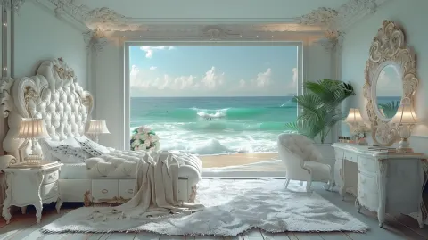 Beachside White Dressing Table