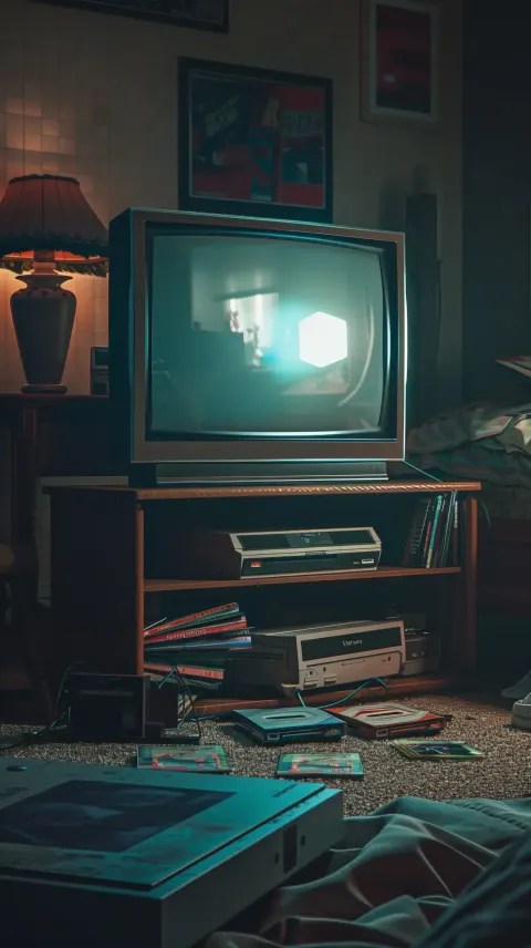 90s Bedroom with CRT TV