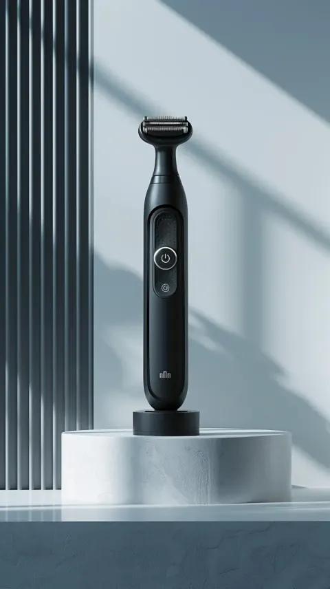 Futuristic Shaver on Stripes