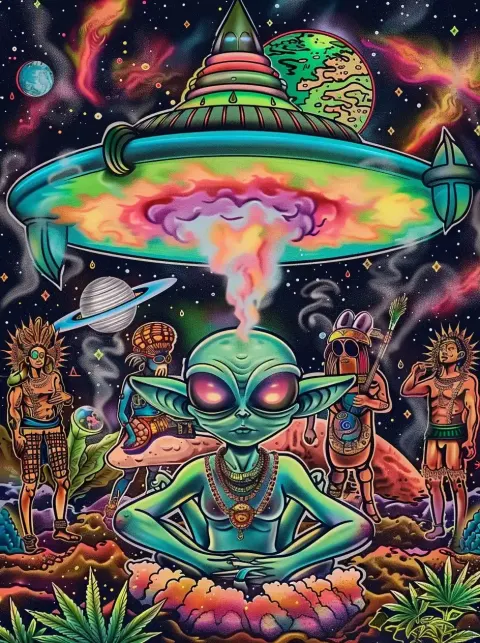 Psychedelic Alien Gathering