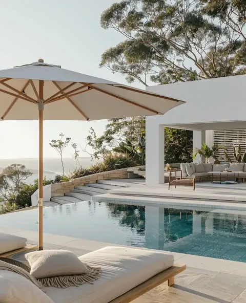 Modern Coastal Poolscape