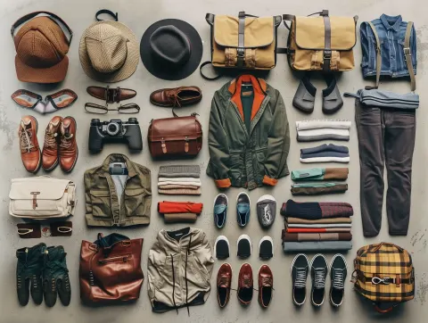 Mens Casual Flat Lay