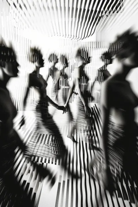 Pixelated Dancers in Chaos
