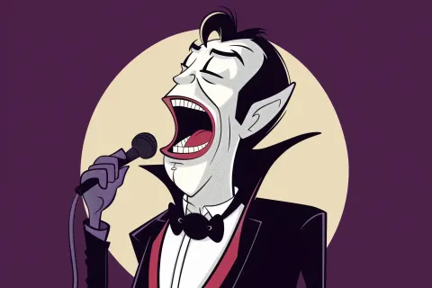 Cartoon Singing Vampire