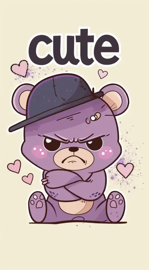 Anime Angry Bear Portrait