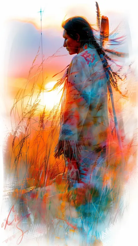 Native American Tipi Landscape