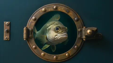 Nautical Fish Window View