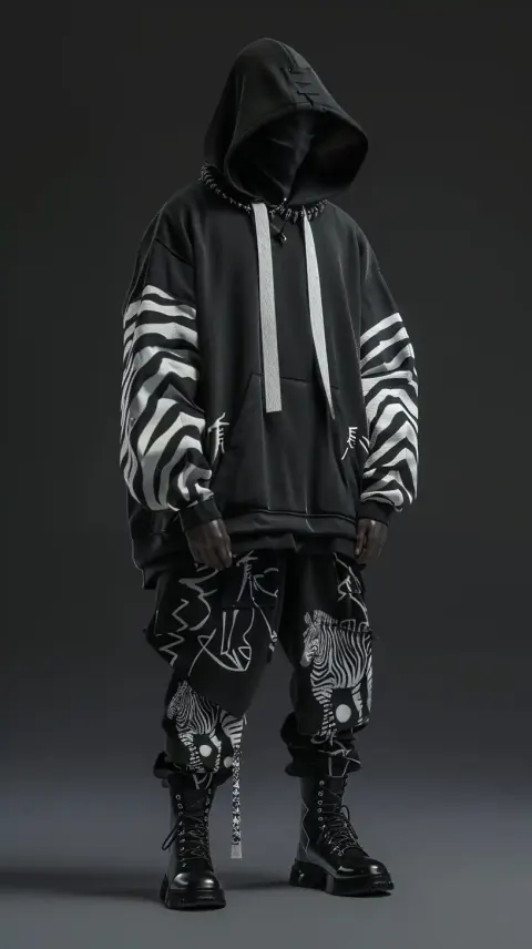 Photorealistic Zebra Hoodie