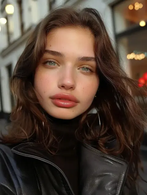 Realistic Model Selfie
